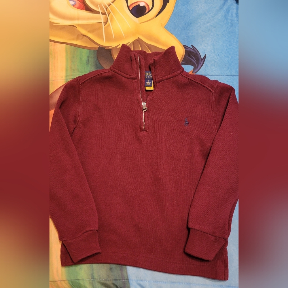 Polo by Ralph Lauren Kids Maroon Half-Zip Sweater